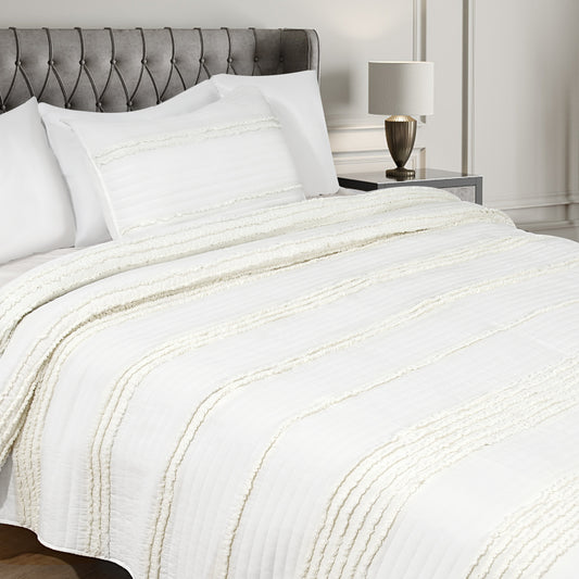 CarsonWorks Twin Quilt Set Bedspreads Coverlet Set for All-Season